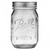 Ball Glass Mason Jar w/Lid & Band