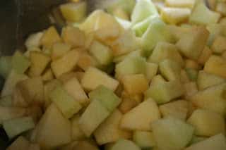 Diced apples