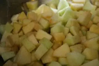 Diced apples