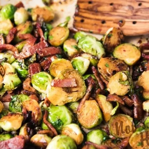 Sauteed Brussels Sprouts with Bacon | The Not So Modern Housewife Sauteed Brussel Sprouts with Bacon