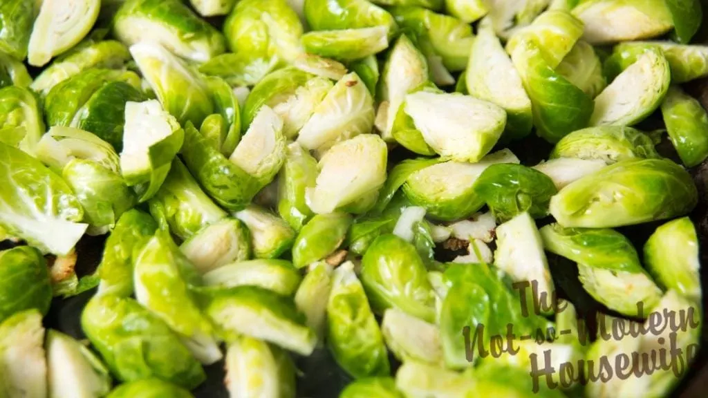 Sauteed Brussels Sprouts with Bacon | The Not So Modern Housewife Sliced Brussel Sprouts
