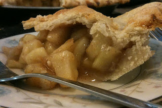 My famous apple pie is always a big hit at family gatherings. It's an easy recipe that yields a perfect balance of sweet and tart apples with cinnamon and nutmeg.