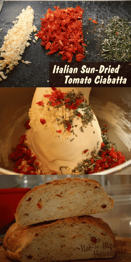 Italian Sun-Dried Tomato Ciabatta - The Not So Modern Housewife