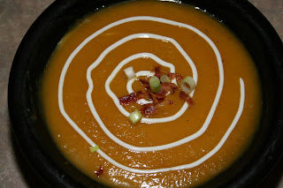 pumpkin soup with fresh herbs