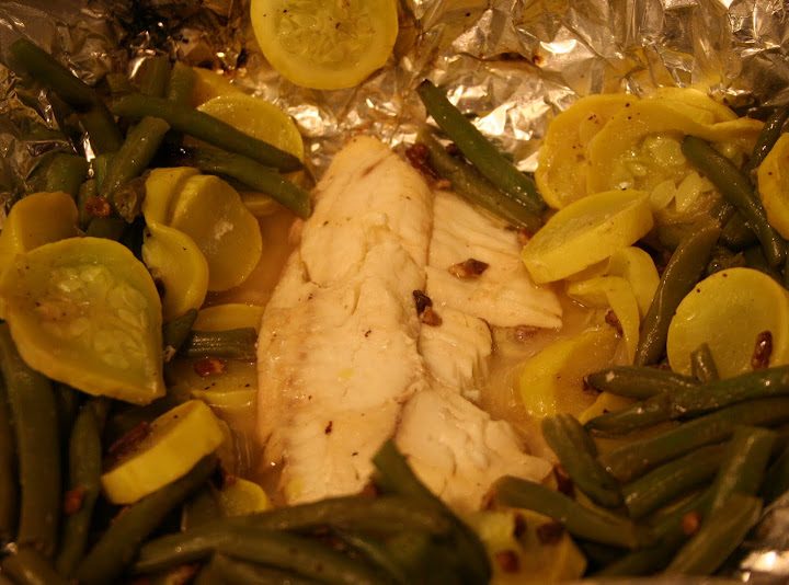 tilapia in foil with vegetables