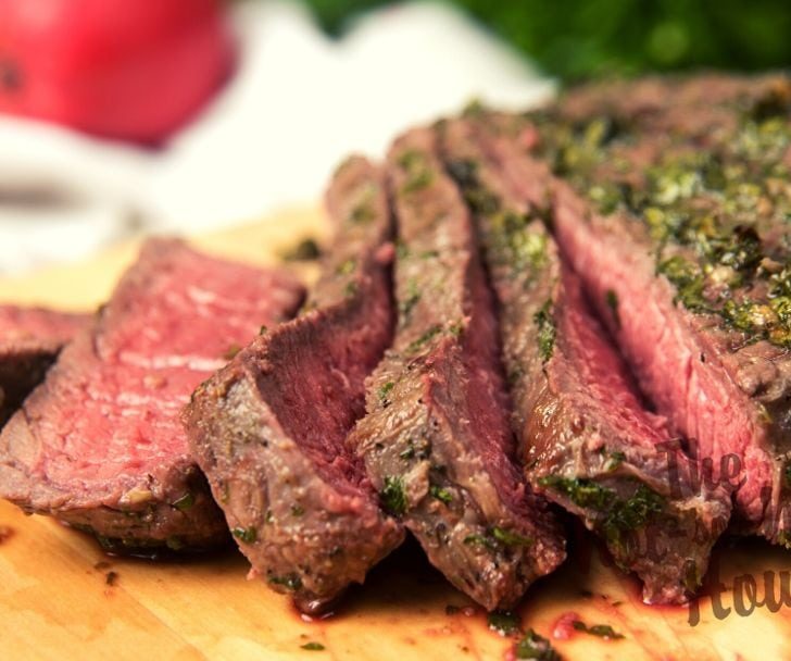 medium rare sliced London Broil