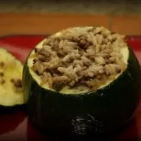 Dirty Rice Stuffed Zucchini | The Not so Modern Housewife stuffed zucchini with rice