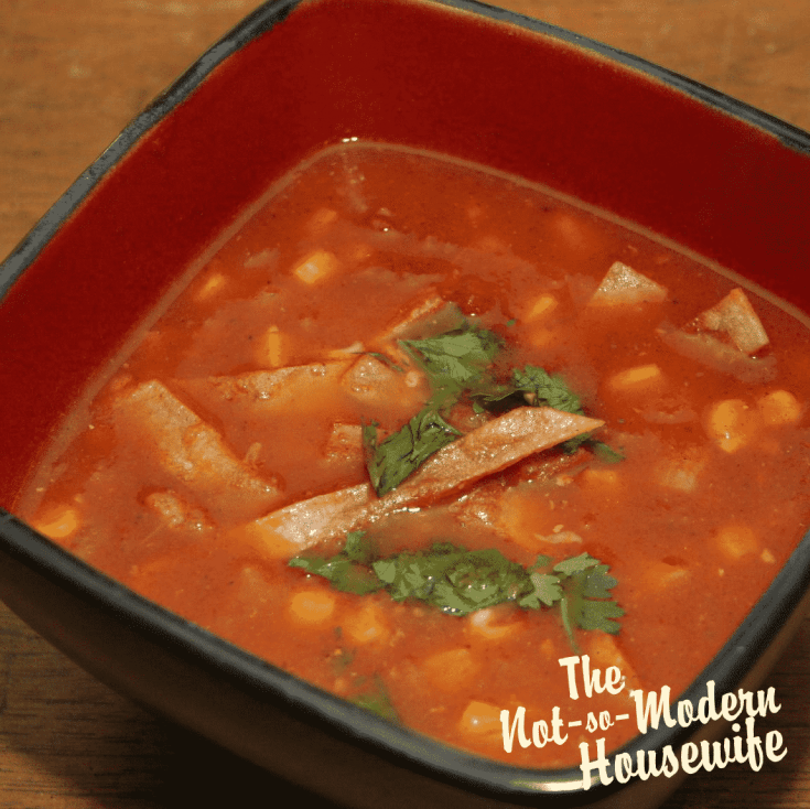 chicken tortilla soup | The Not So Modern Housewife