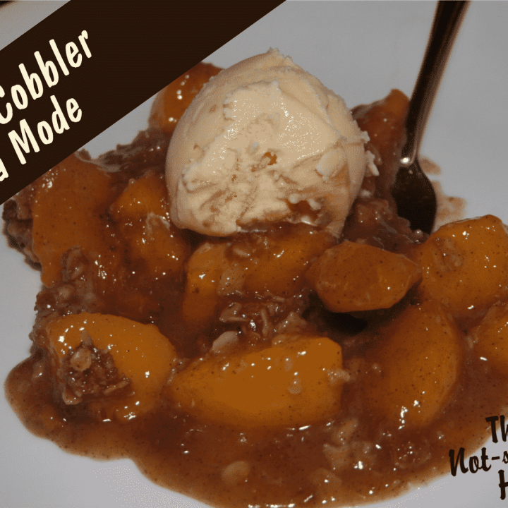 Peach Cobbler a la Mode | The Not So Modern Housewife peach cobbler