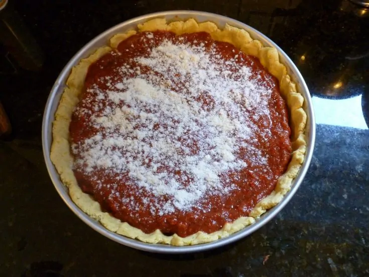 gluten-free deep dish pizza | The Not So Modern Housewife
