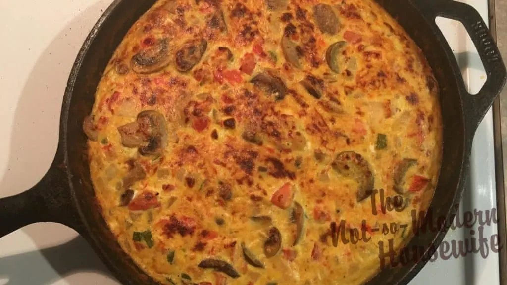Cast Iron Vegetable Frittata | The Not So Modern Housewife Vegetable Frittata