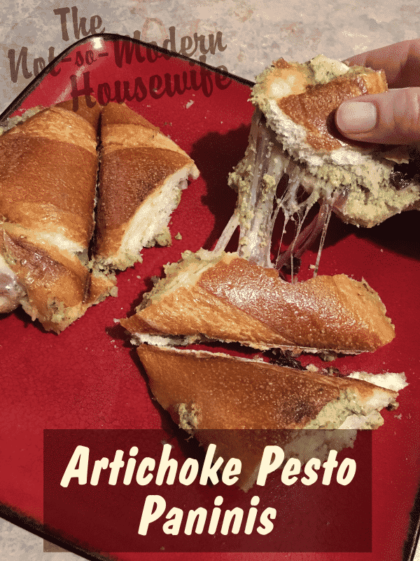 Artichoke Pesto Paninis