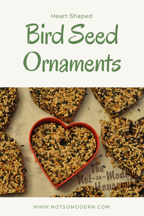 heart shaped bird seed ornaments