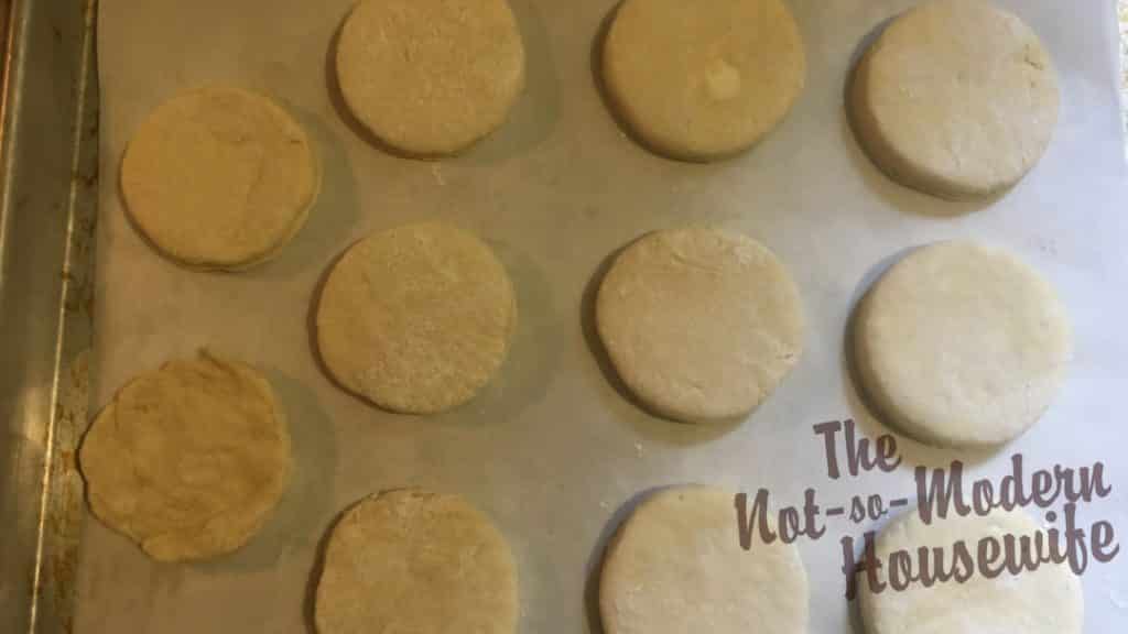 Easy Buttermilk Biscuits on baking pan