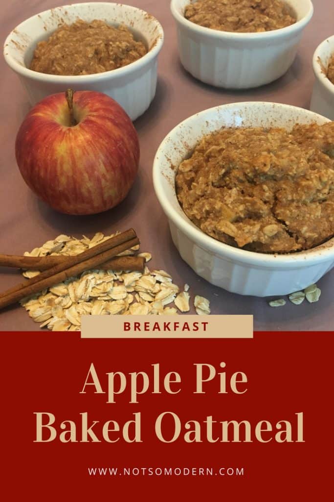 apple pie baked oatmeal | The Not so Modern Housewife