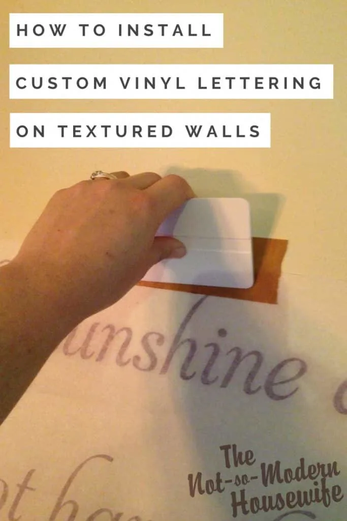 Installing custom vinyl lettering on textured walls doesn't have to be difficult. With a little extra care, you can dress up any living space with this beautiful wall art.