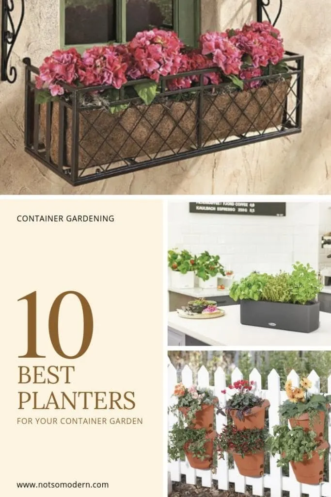 Want to grow vegetables, but limited on space? Many vegetables do great in container gardens. See our choices for the 10 best planters for your container garden to find containers for growing your vegetables on limited space. #gardening #containergardening #vegetablegardening #growsomethinggreen