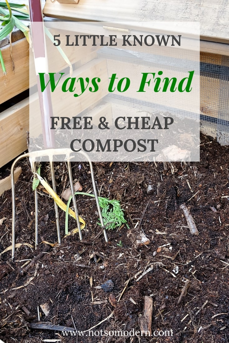 Broad fork in a garden compost bin - 5 Little Known Ways to Find Cheap Compost