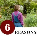 woman standing in garden - 6 Reasons to Become More Self-Sufficient