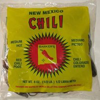Barker's Medium Spicy Dried Red Chili Pods From Hatch, New Mexico (1 Lb.)