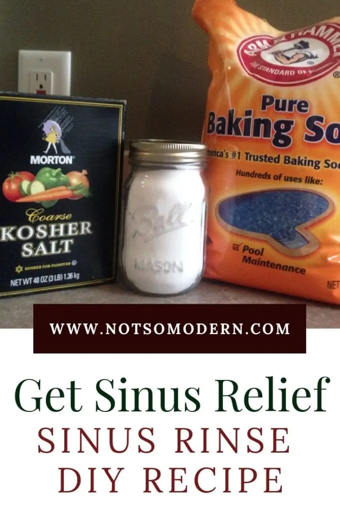 Get sinus relief - Sinus rinse DIY recipe with non-iodine kosher salt and baking soda