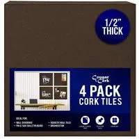 Premium Dark Cork Board Tiles