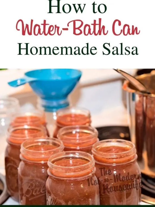 Delicious Restaurant Style Homemade Salsa Recipe with 4 Tips for Water Bath Canning | The Not So Modern Housewife How to Water-Bath Can Homemade Salsa