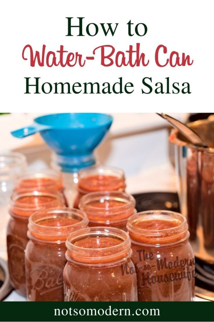 Delicious Restaurant Style Homemade Salsa Recipe with 4 Tips for Water Bath Canning | The Not So Modern Housewife How to Water-Bath Can Homemade Salsa