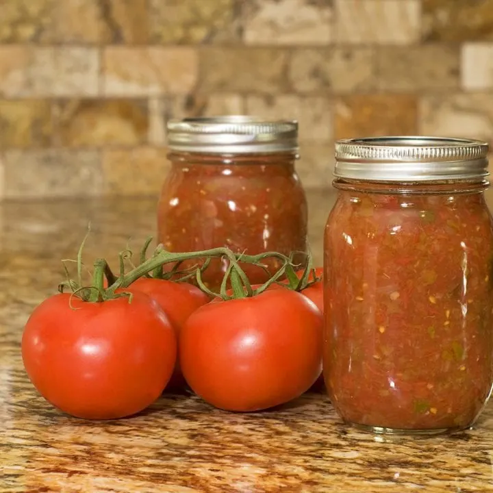 Delicious Restaurant Style Homemade Salsa Recipe with 4 Tips for Water Bath Canning | The Not So Modern Housewife homemade canned salsa