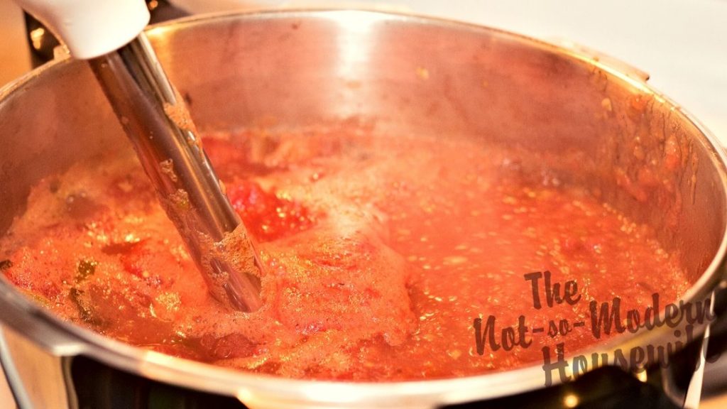 How to Can Restaurant Style Homemade Salsa | The Not So Modern Housewife Homemade blended salsa has a thicker consistency than store bought salsa and ensures an even distribution of flavors on each bite.