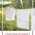 white clothes on an outdoor clothesline