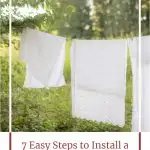 white clothes on an outdoor clothesline