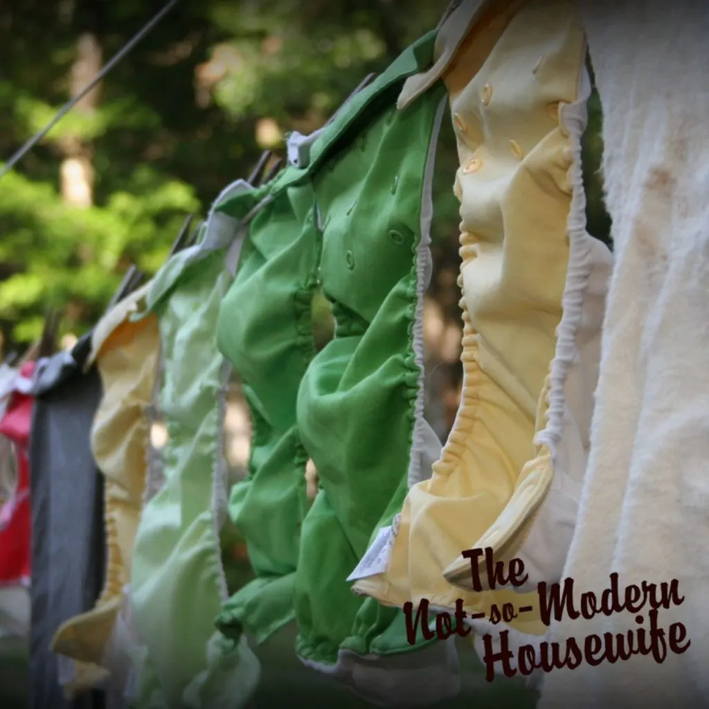 7 Easy Steps to Install a Clothesline with Pulleys | The Not so Modern Housewife modern cloth diapers on a pulley clotheline
