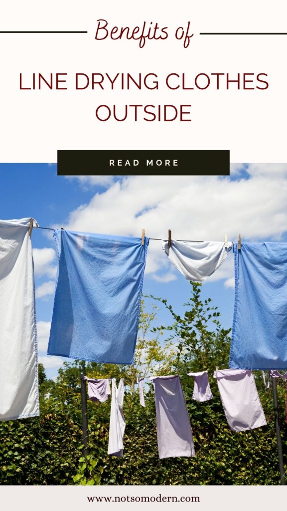 benefits of line drying clothes outside