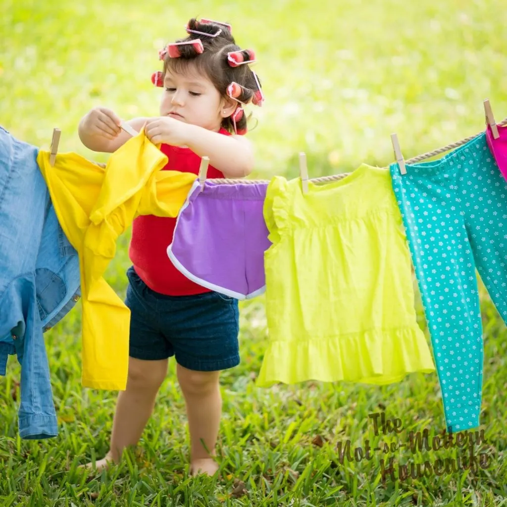 get kids involved with hanging laundry
