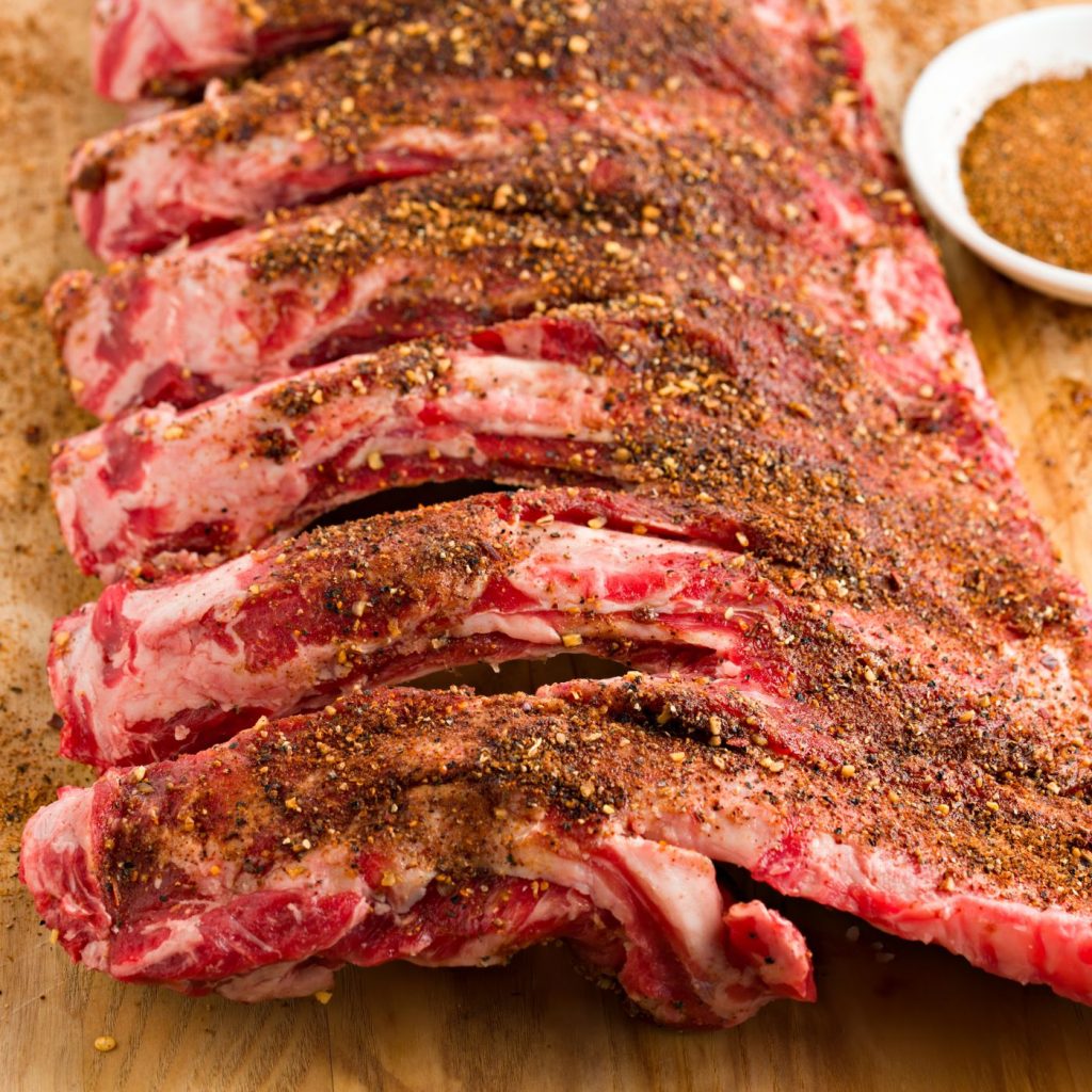 Dry rub - pineapple glazed pork ribs