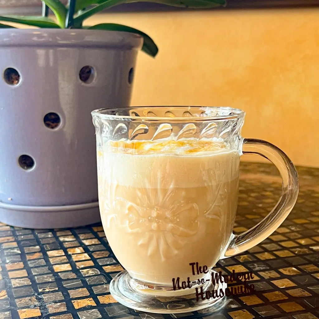 Wake Up to Vanilla Coffee: 14 Ways to Incorporate Death Wish Coffee into Your Daily Routine | The Not So Modern Housewife Caramel vanilla latte made with vanilla coffee from Death Wish Coffee Co