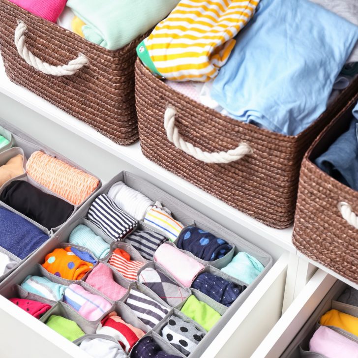 clothing storage using drawer dividers - clothing organization ideas